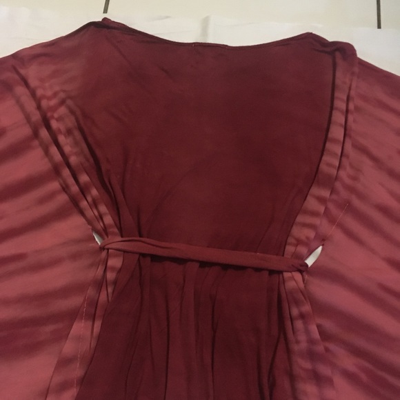 5th Degree Red Tie Dye Asymmetric Kaftan Blouse . - Picture 3 of 8